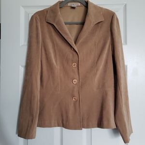 Tan faux suede blazer